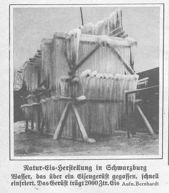 Eisgewinnung - Eisenger&uuml;st