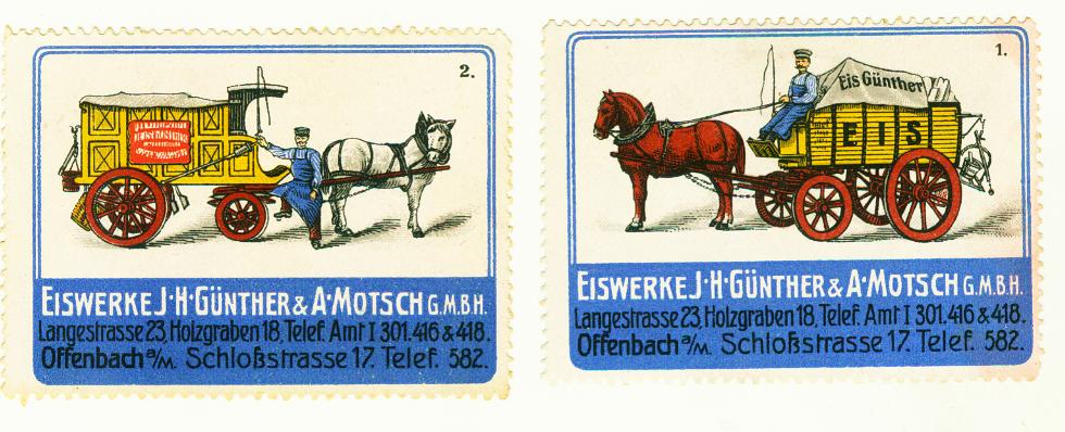 Reklamemarken Eiswerke Günther