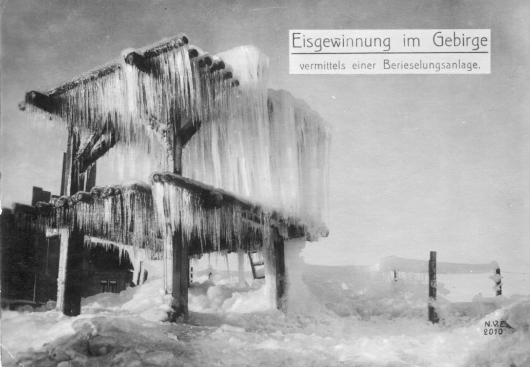 Eisgewinnung im Gebrige